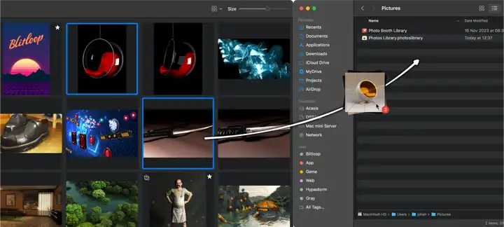 Dragging Images Out of Zenspire