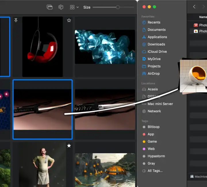 Dragging Images Out of Zenspire